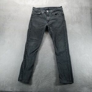 Levis 511 Jeans Mens 34x32 Gray Slim Straight Mid Rise Dark Wash Stretch Denim